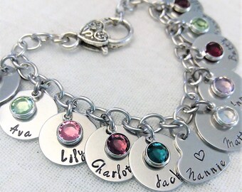 Personalized Name Bracelet, Mother Bracelet, Mother Gift, Grandma Bracelet, Grandma Jewelry, Mom Jewelry, Gift for Grandma, Gift for Mother