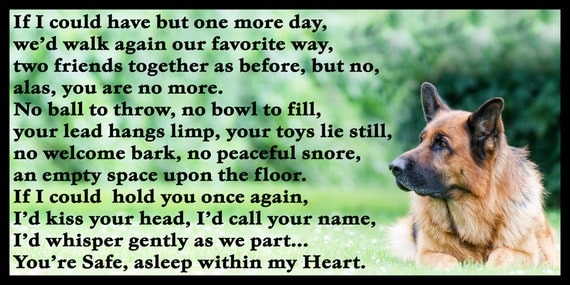 German Shepherd dog Memorial Fridge Magnet pet loss German Shepherd dog Memorial Fridge Magnet pet loss