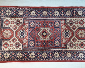 Vintage armchair cover, sofa cover, kilim rug, sofa throw, small aztec rug, bohemian rug, wall decor