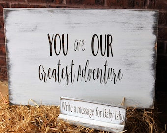 Baby shower guest book alternative - Baby shower decorations - Guestbook for baby shower - Personalized baby sign - Baby shower sign in
