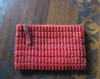 Plasti-Flex Clutch Red Vintage Purse
