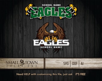 Eagles SVG Cut Files - Vinyl Cutters, Screen Printing, Silhouette, Die Cut Machines, & More
