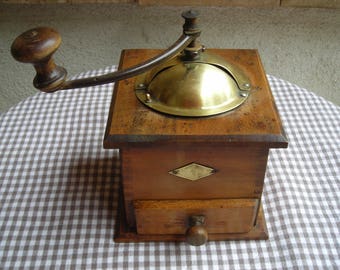 Vintage French Coffee Mill. Old Coffee Mill. French Coffee Grinder.