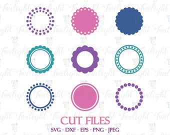 Circle Monogram Frames SVG, Circle Frames Cut Files, Circle Frames DXF Cut Files, Circle Frames, SET 1 0066
