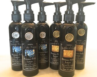 Body Shimmer Lotions- Shea Butter and Aloe
