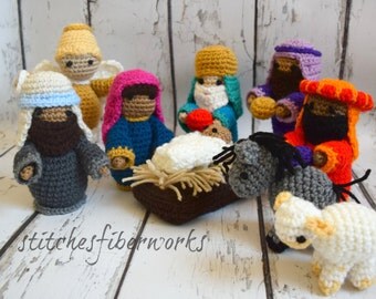 Nativity Set, Crochet Nativity Set, Christmas, Crochet Christmas set, Crochet Nativity, Crochet Mary and Joseph