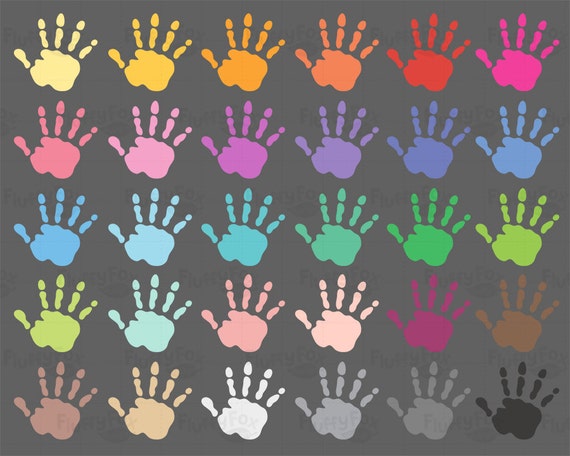 rainbow handprint clipart - photo #42