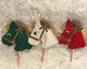 Christmas Ornament Peppermint Pony