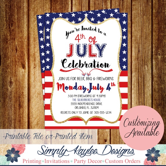 Fourth Of July Party Invitation 4342