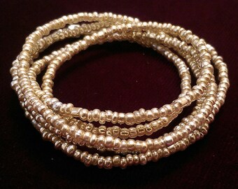 Metallic, Waist Beads, Body Jewelry, Belly Beads, Waist trainer, Waist Chain, Bikini Jewelry, Beach Accessories, Ghana Beads, Weight Loss