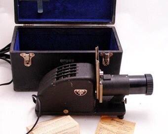 Vintage 1950s Argus Slide Projector with Case, Vintage Slide Projector. Collectors Vintage Slide Projector, Collectible Camera Projector