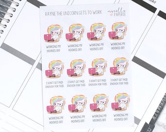 Rayne the Unicorn Gets To Work | Tales of Rayne the Unicorn | Planner Stickers