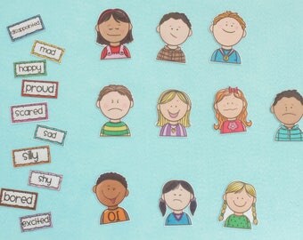 Learning Emotions - Felt Board Activities - Felt Craft - Happy and Sad ~ Teaching Activity ~ Big Emotions Little People - Circle Time