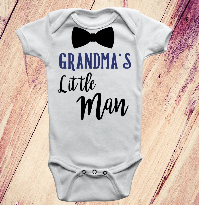 Grandma's Little Man Onesie Grandma Onesie I love grammy
