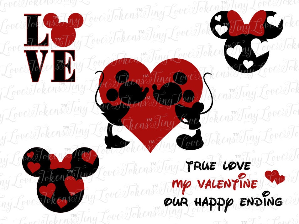 Download Disney Valentine SVG Design for Silhouette or other craft