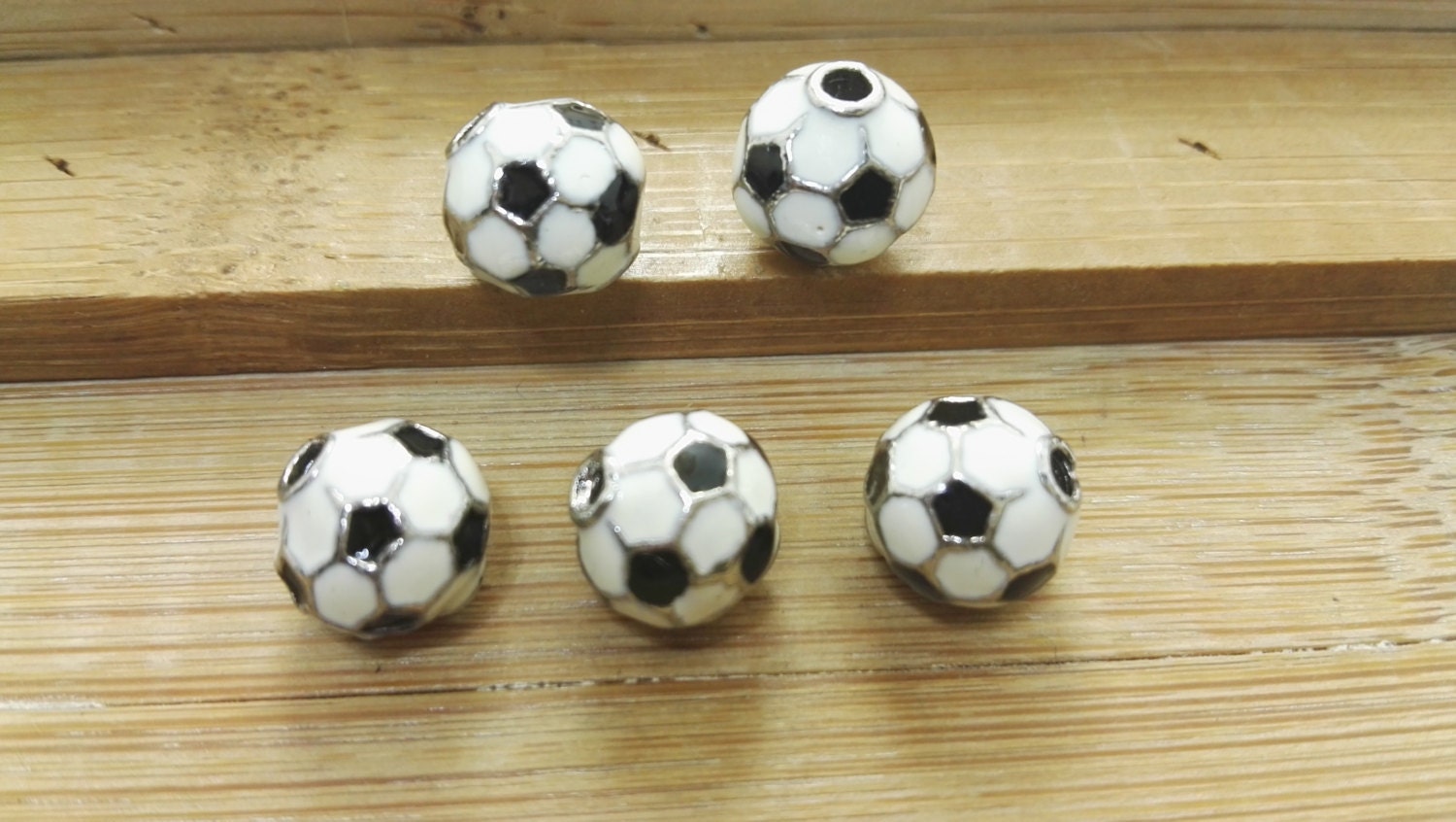 15PCS Soccer Ball Beads Football Beads World Cup Beads