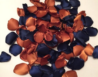 Copper Rose Petals/Navy Rose Petals/Copper Wedding Petals/Navy Blue Petals/Copper Wedding Decor/Navy Wedding Decor/Aisle Petals/Blue Petals