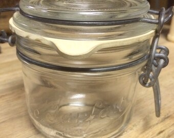 Vintage VMC-REIMS Le Parfait "Super" Small Glass Canning Jar Made in France