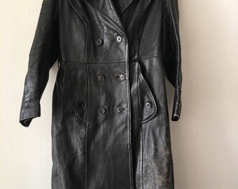 Leather coat | Etsy