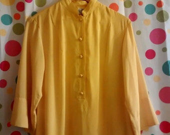 Catherine Ogust for Penthouse Gallery S Tunic Muumuu Beach Cover Nightgown Vtg Mandarin Comfy Lounge