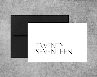 2017 New Year Card | Modern Holiday Card | Greeting Card | Minimal Card | Happy New Year Card | FOLI + LO
