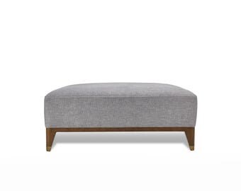 Walnut Mid Century Ottoman, Mid Century sofa Ottoman -Ekais BQ Line