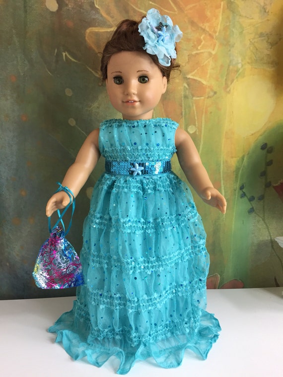 American Girl Blue Mermaid Dress Set