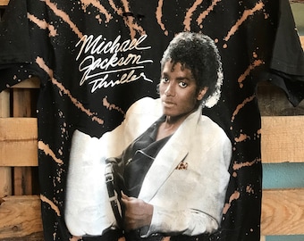Michael Jackson thriller acid washed and distressed shirt