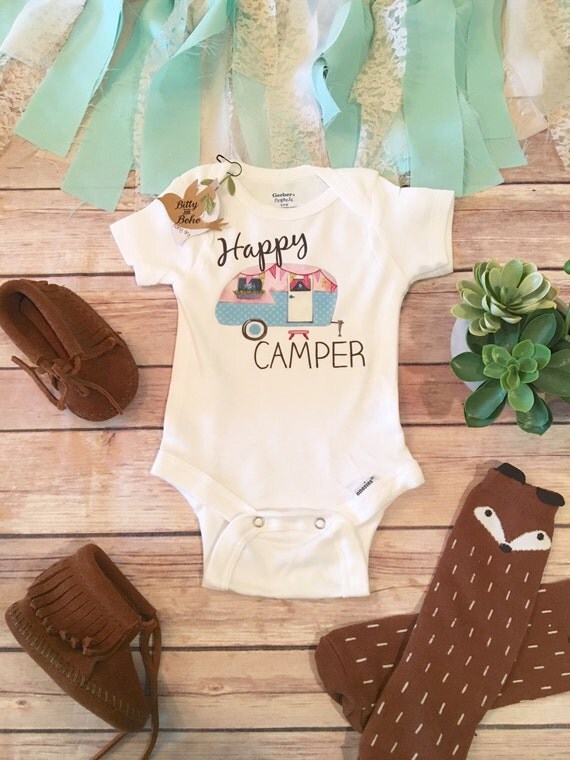 Happy Camper Onesie® Baby Girl Clothes Baby Shower Gift