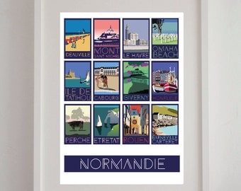 Show "Normandy" 50 x 70 cm - poster, poster vintage, retro poster