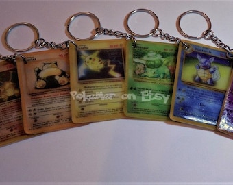Single Customizable Pokemon Card Keychains (SEE DESCRIPTION)