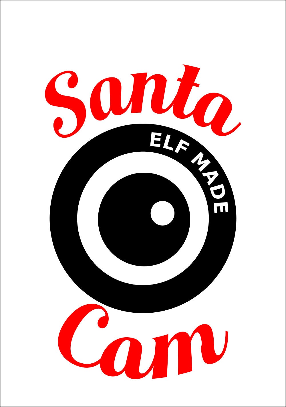 Santa Cam version 2 SVG dxf pdf Cuttable file Santa