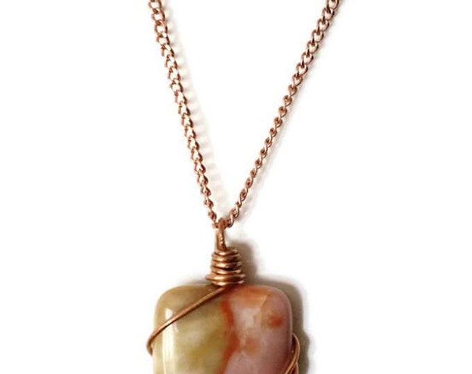 Copper Turtle Shell Jasper Necklace