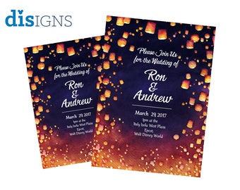 Tangled Themed Wedding Invitations 4