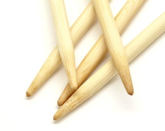 Bamboo double pointed needles 8.0 in 20 cm length