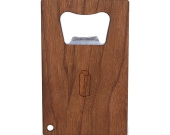 Milk Carton Bottle Opener With Wood, Stainless Steel Credit Card Size, Bottle Opener For Your Wallet, Credit Card Size Bottle Opener
