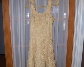 Vintage Prima New York Cream Lace Dress