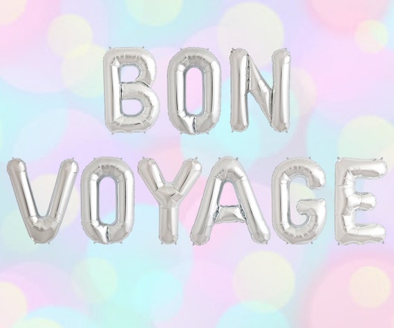 Bon Voyage Balloons Letter Banner going away job change