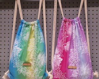 FREE shipping! (U.S. only!) POUCH'eM HAWAII Draw String Backpack