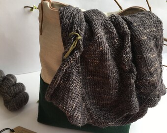 FOREST (large) - Knitting project bag / Zipper project bag / Zipper pouch / Project bag / Project bag for knitting