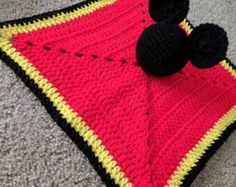 Mickey Mouse Inspired Security Blanket/Lovey