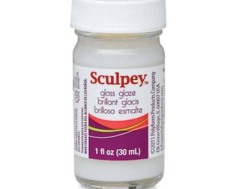 SCULPEY GLOSS Glaze Sealer for Polymer Clay 1 oz Sculpting