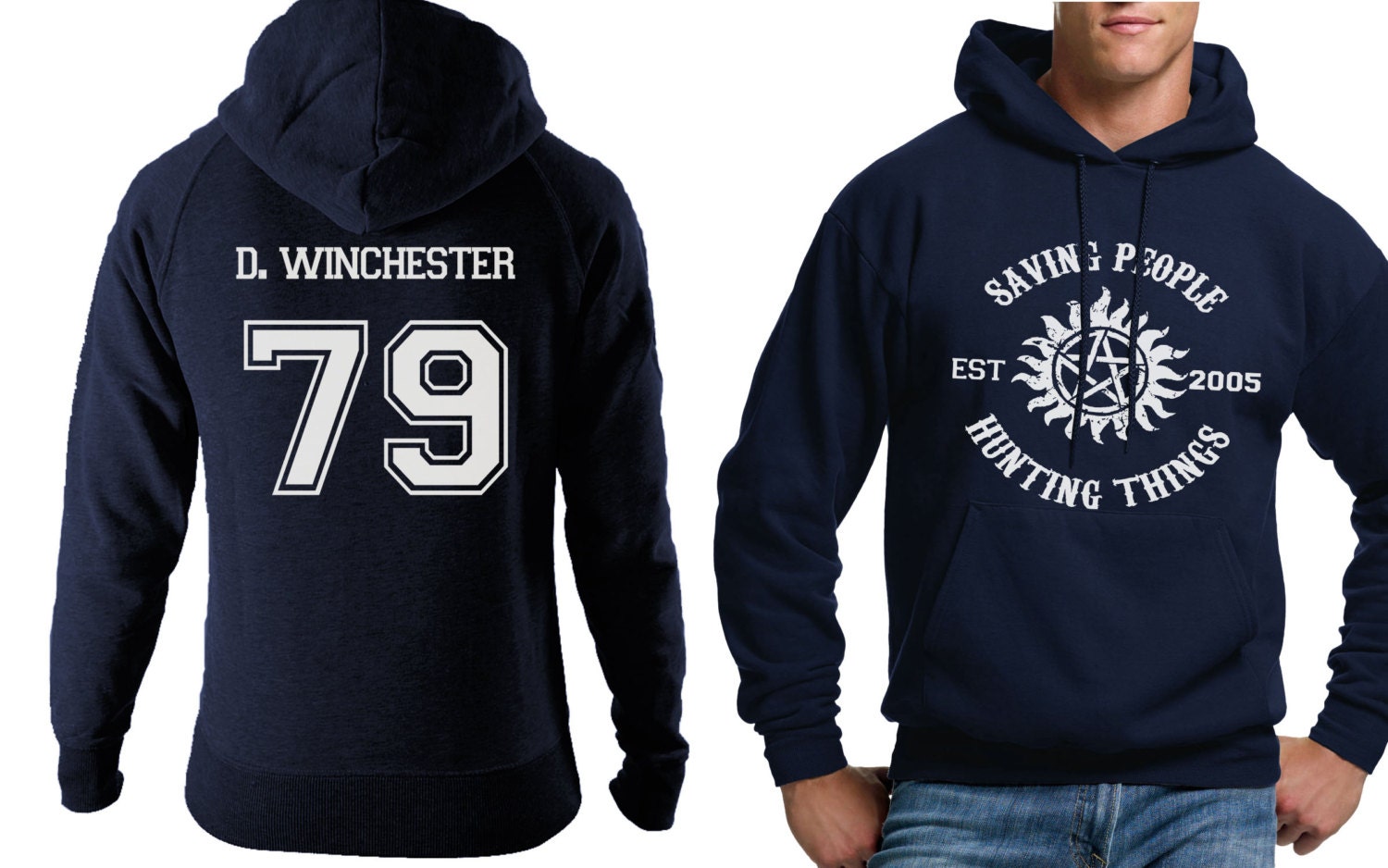 Supernatural Hoodie Dean Winchester Hooded sweatshirt Unisex S