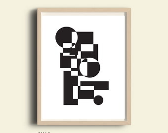 Wall art prints, instant download PRINTABLE art, black and white prints, geometric modern art, black and white art, wall prints, wall decor