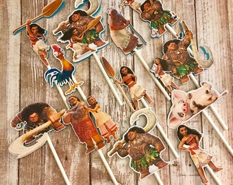 Moana Cupcake Toppers