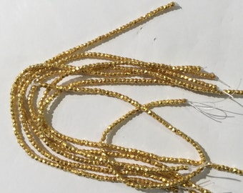2 mm vermeil sterling silver nugget beads