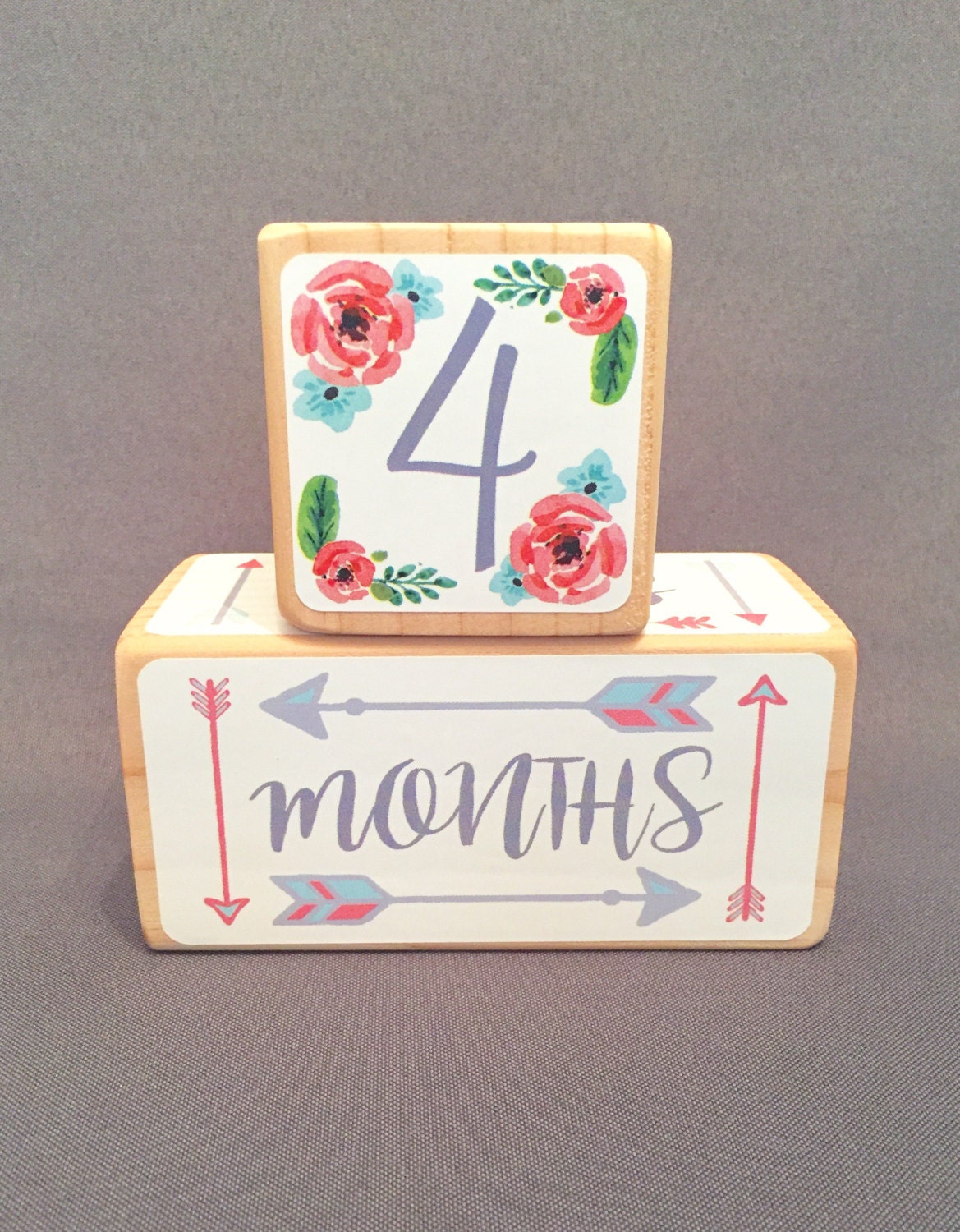 Baby Age Blocks Baby Milestone Blocks First Day by StickEmUpBaby