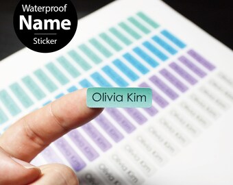 68pcs mini size personalized Waterproof name sticker for daycare, kindergarten, daycare. Customized Design and tear resistant Label.