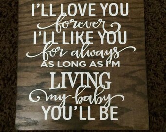 Items similar to Nursery Art Dream Big Little One I'll Love You Forever ...