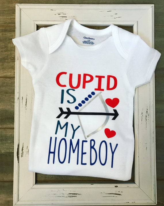 Download Cupid is my Homeboy bodysuit Boys Valentine's Day Outfit